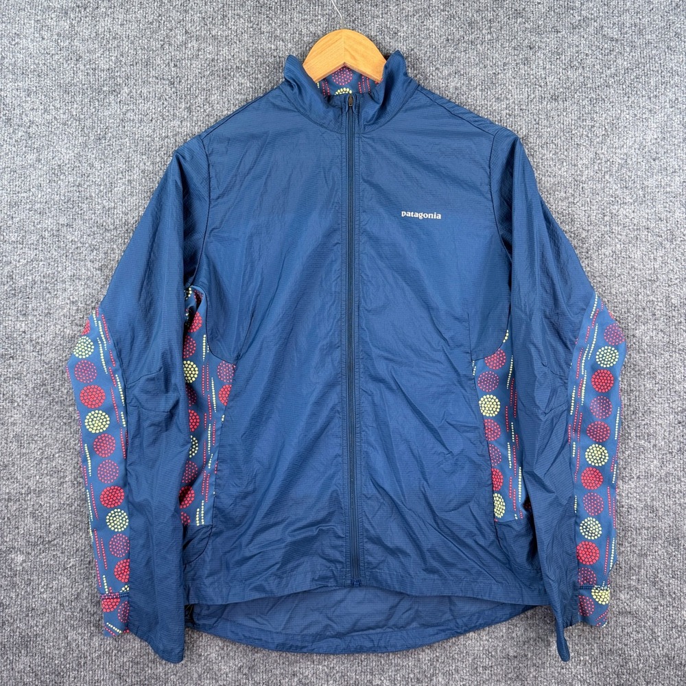 Patagonia Nine Trails Ultralight Jacket Womens M Houdini Packable Full Zip 25025